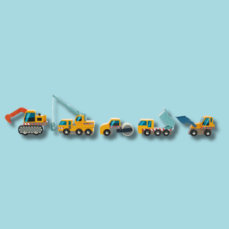 Wooden Construction Car Set