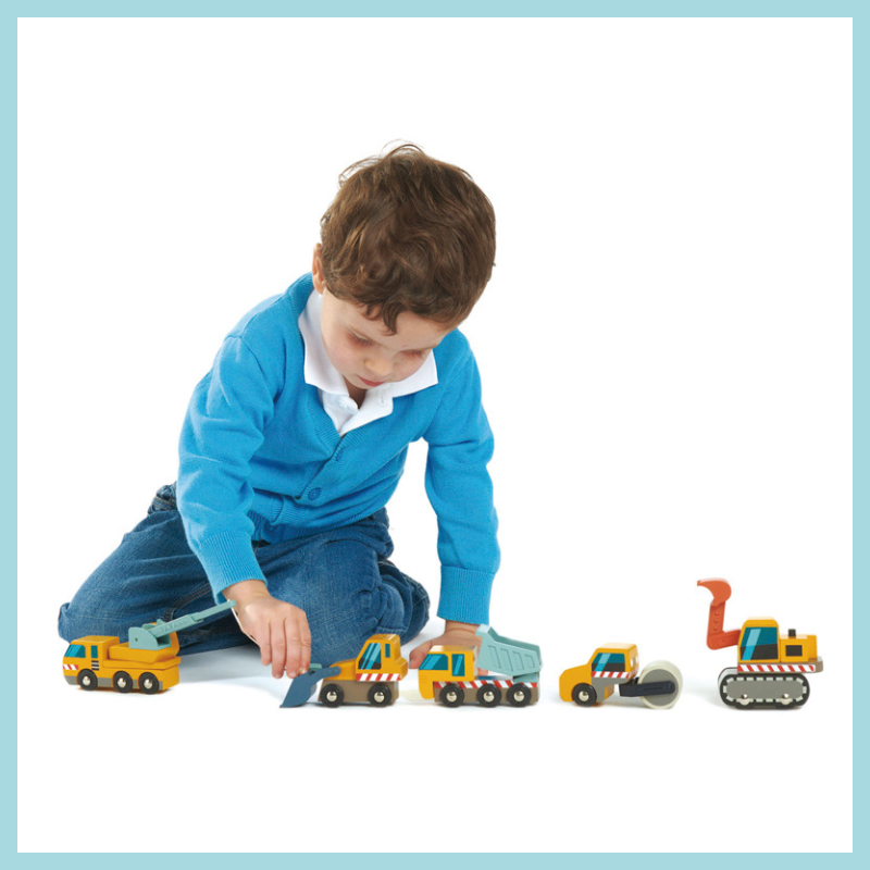 Wooden Construction Car Set