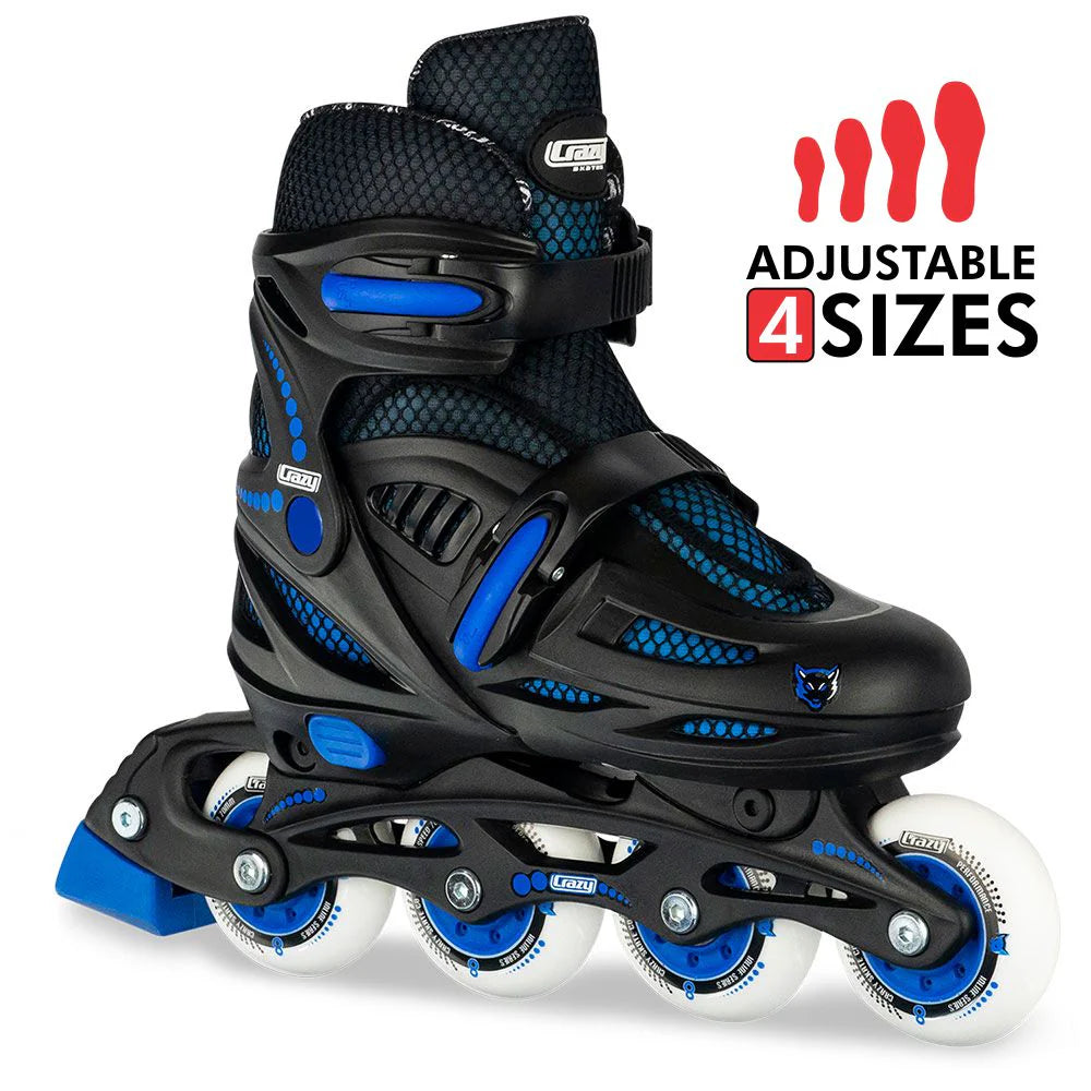 Crazy Skates 148 Inline Skates (Black & Purple Glitter)