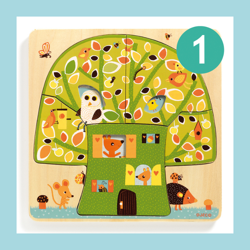 Tree House 3-Layer Wooden Puzzle