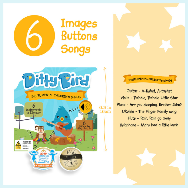 Ditty Bird | Instrumental Children's Songs Board Book