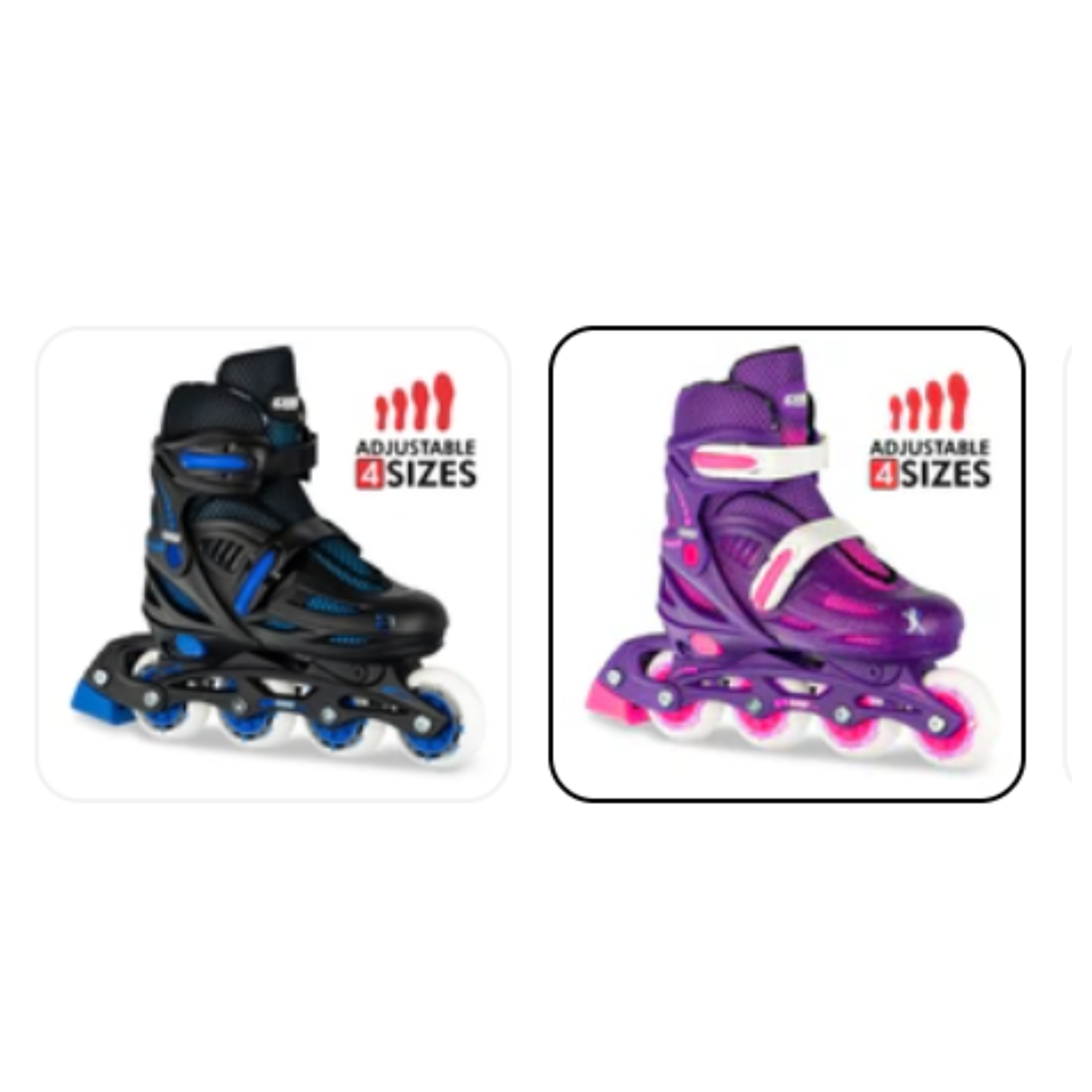 Crazy Skates 148 Inline Skates (Black & Purple Glitter)