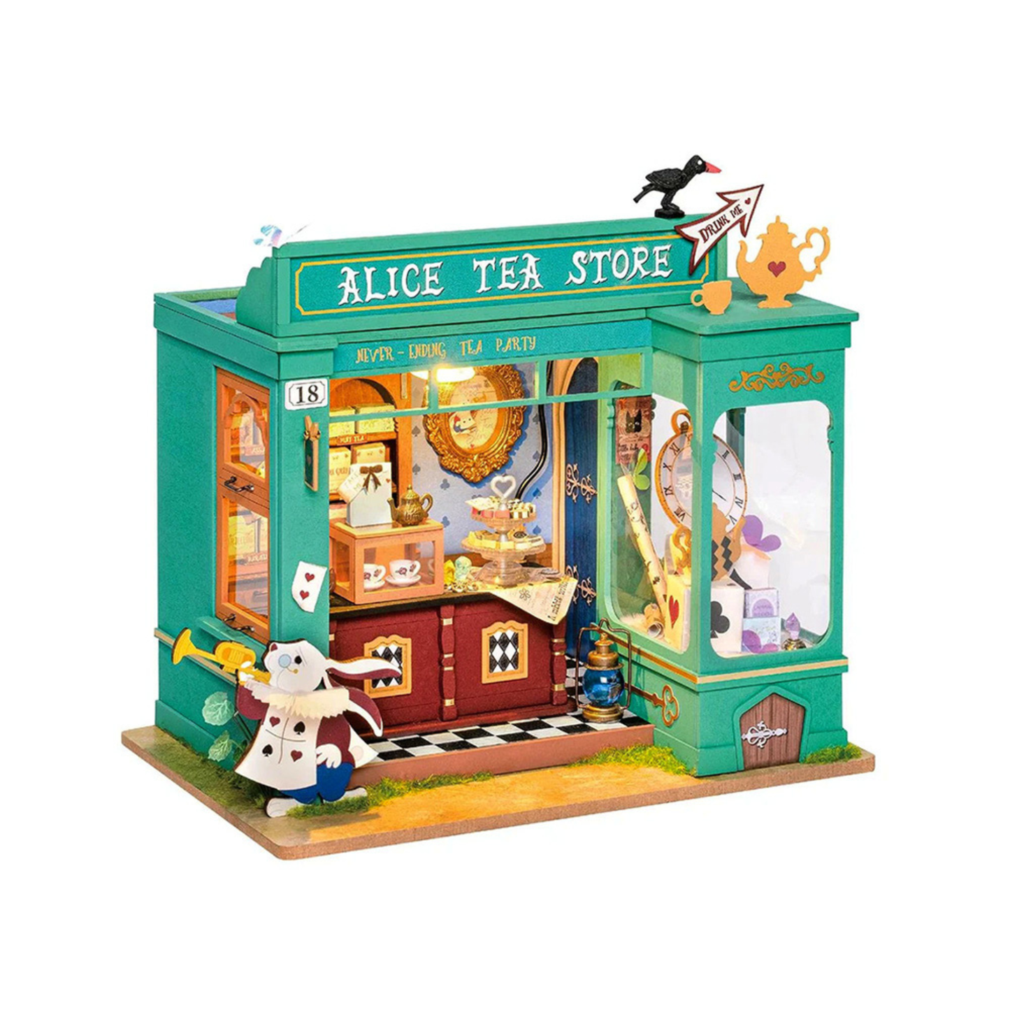 Rolife Alice Tea Store Mini House – DIY Miniature Kit
