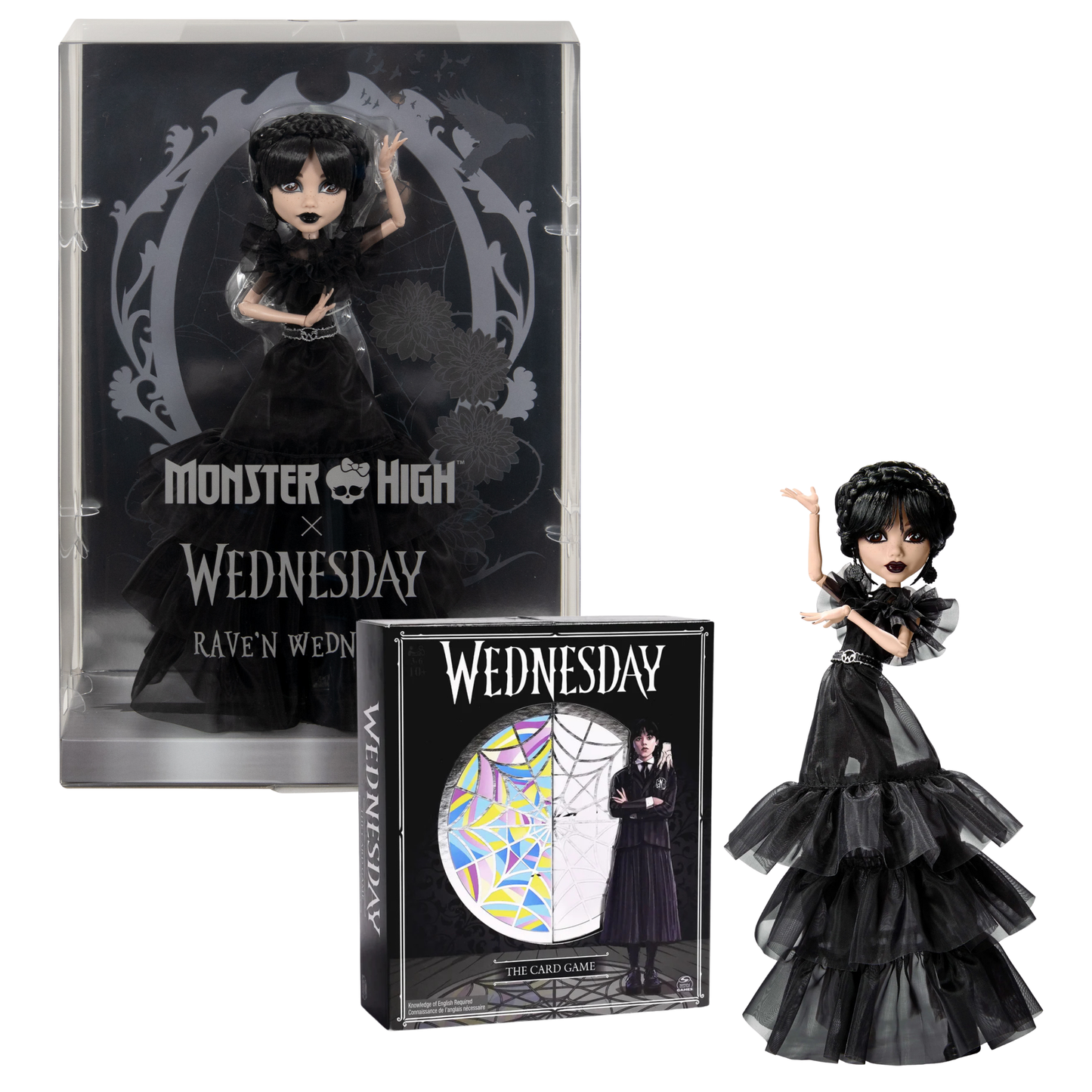Wednesday’s Halloween Duo – Collector Doll & Card Game Bundle