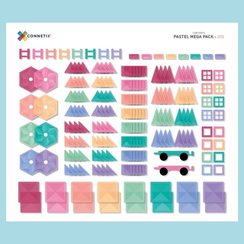 Connetix Pastel Mega Pack (202 Pieces)