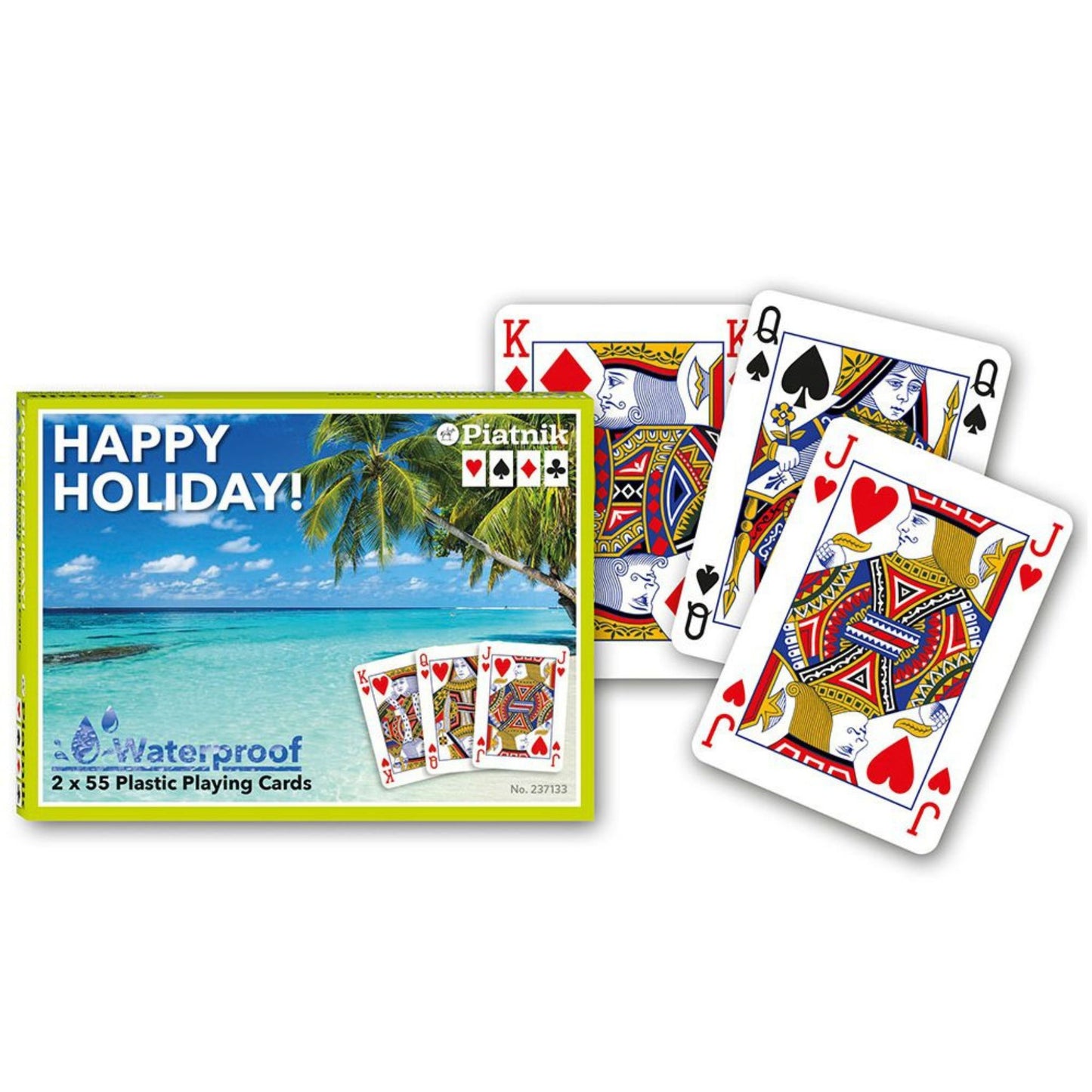Happy Holiday Plastic Playing Cards