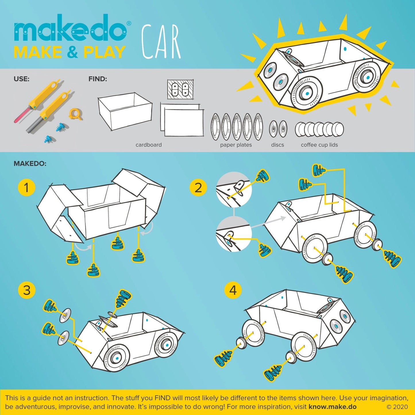 Makedo Cardboard Construction Kit - Explore Edition