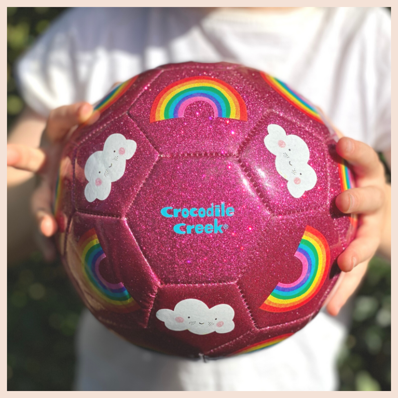 Glitter Soccer Ball (Size 3) | Rainbow