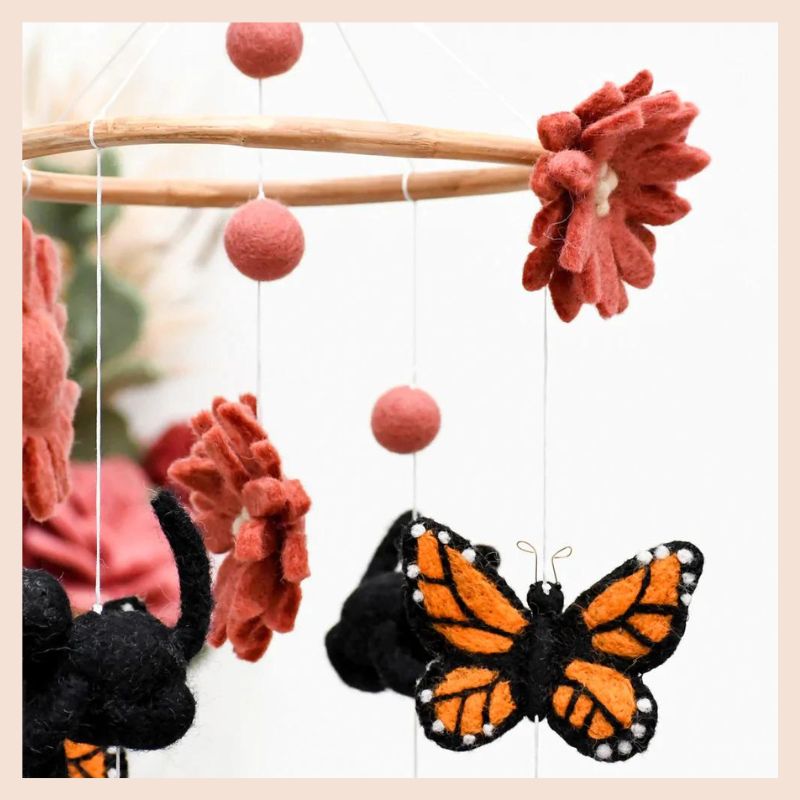 Hanging Mobile | Monarch Butterflies & Baby Panthers