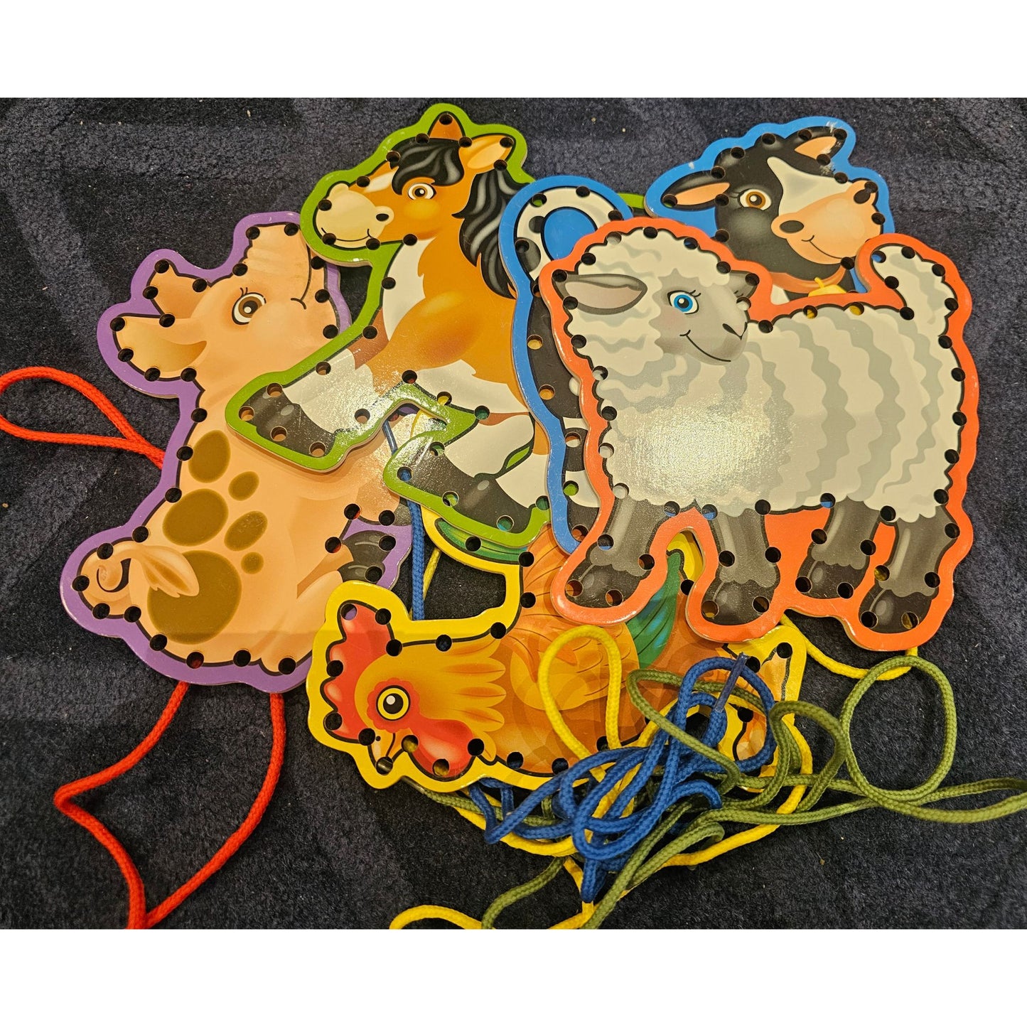 Lacing Card Set - Farm Animals (Second Play)