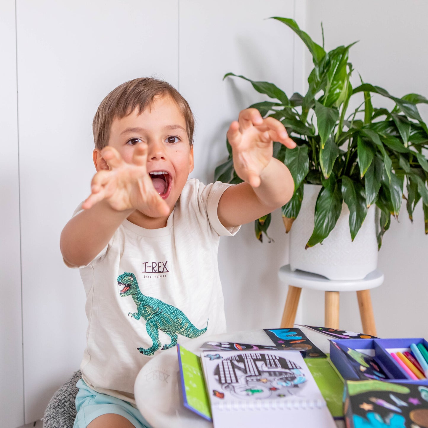 Colouring Set - Dinos In Space