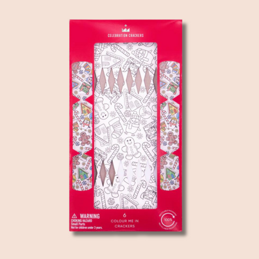 Colour Me DIY Christmas Crackers (Set of 6)