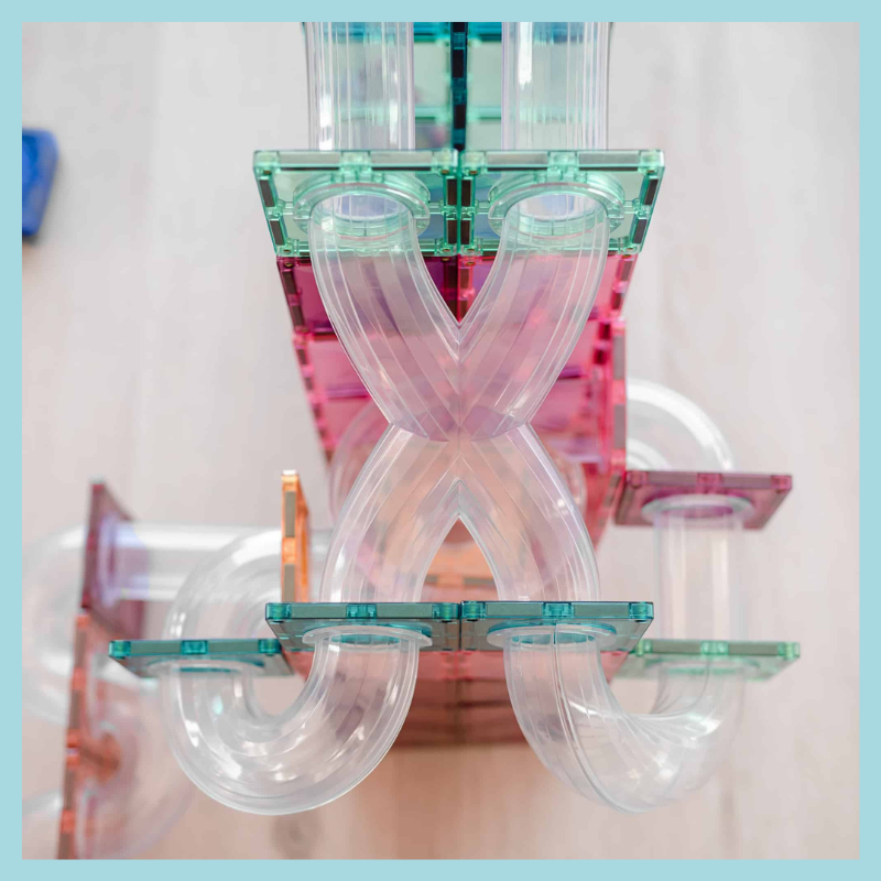 Connetix Pastel Ball Run Expansion Pack (80 Pieces)