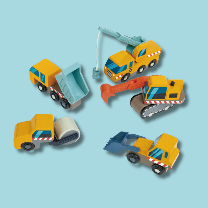 Wooden Construction Car Set