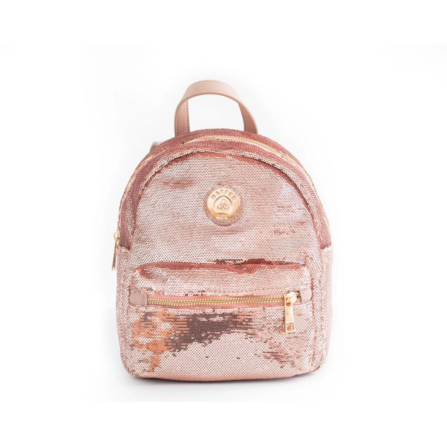 Harper Bee Backpack - Sequin Rose Gold