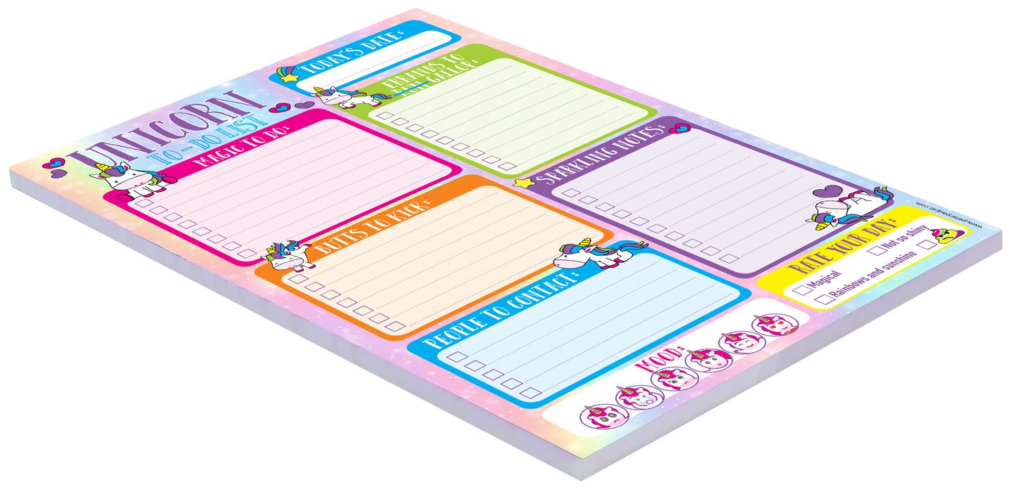 Unicorn notebook, sticker and pen bundle