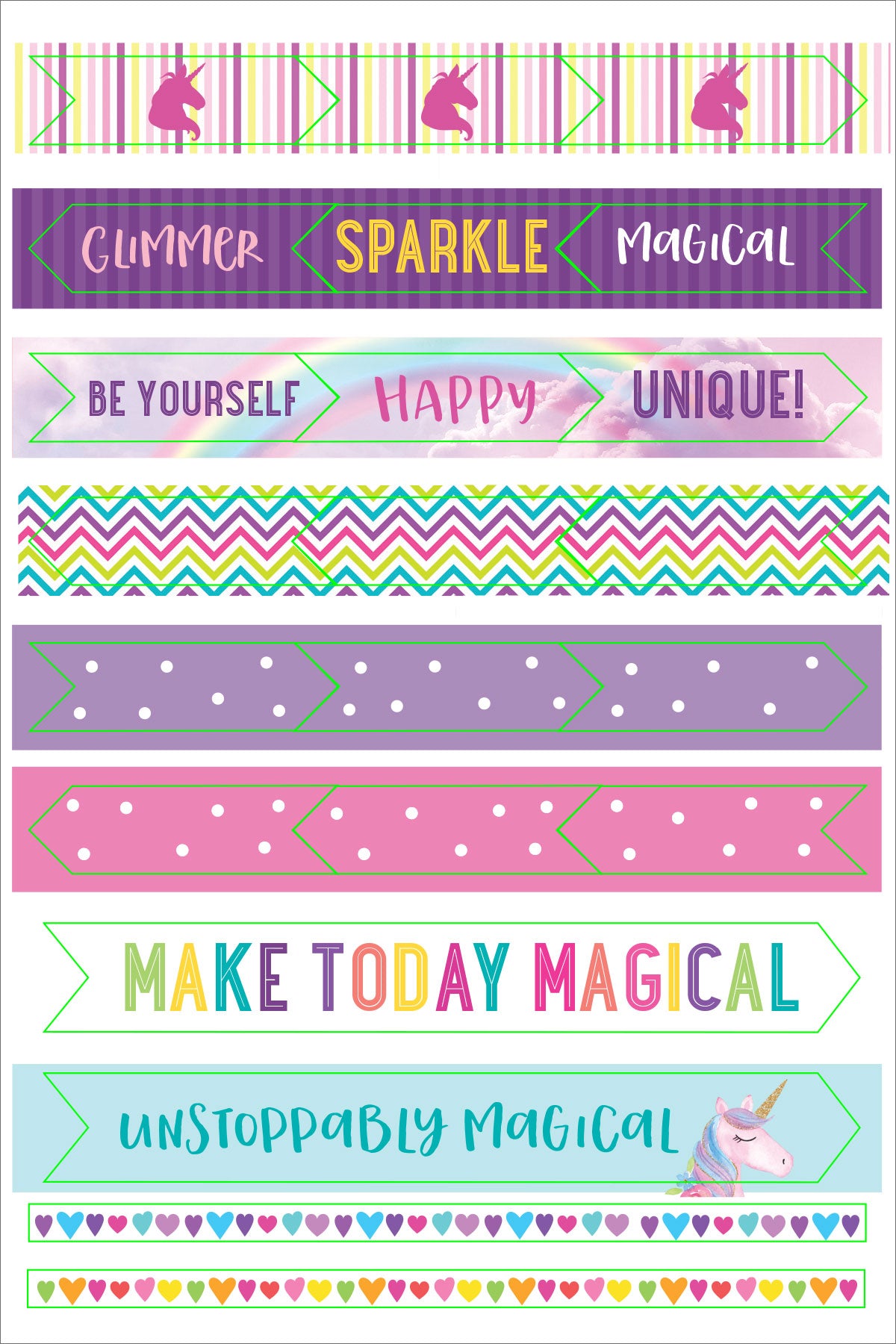 Unicorn notebook, sticker and pen bundle