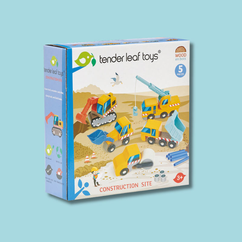 Wooden Construction Car Set