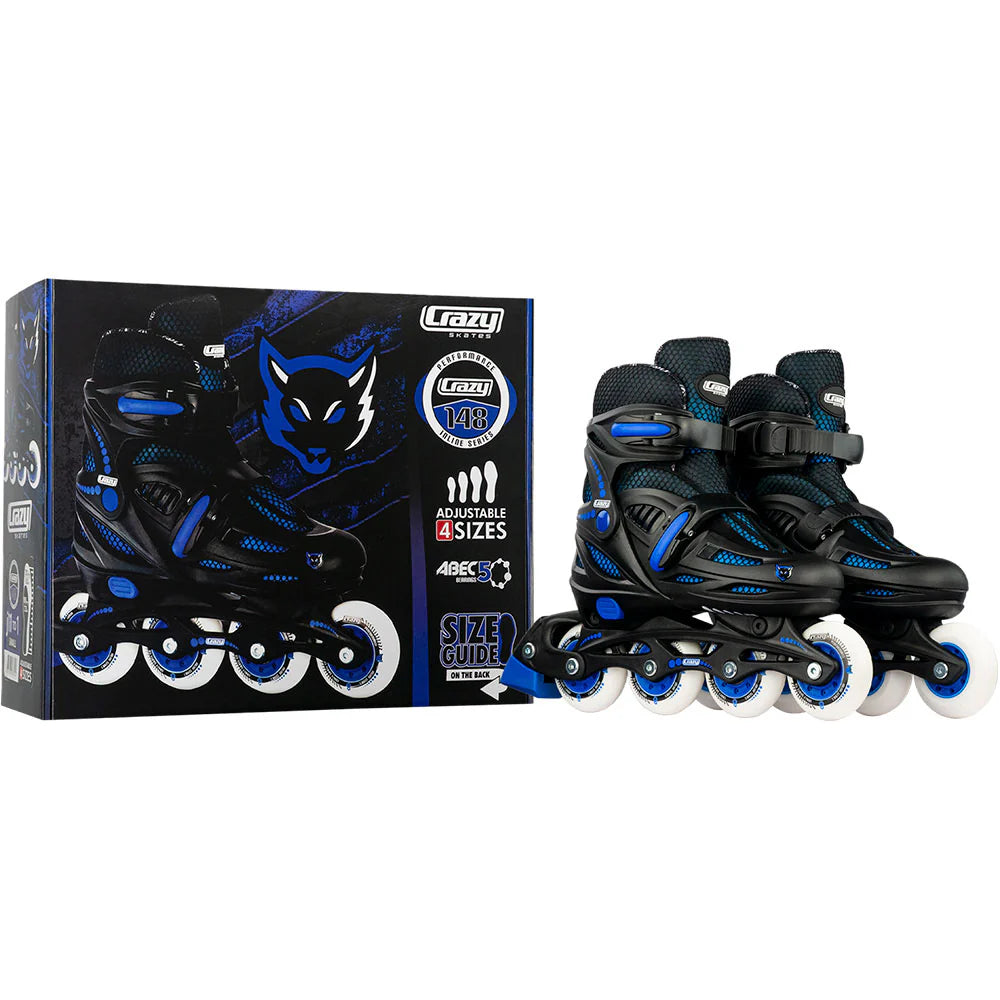 Crazy Skates 148 Inline Skates (Black & Purple Glitter)