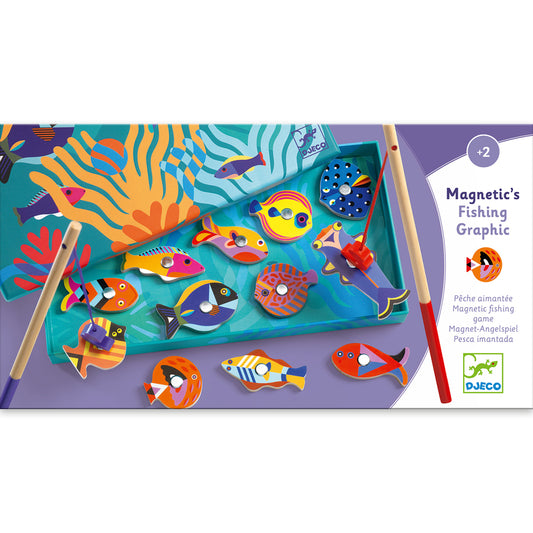Magnetic Fishing Set - Graphic Colours (12 pcs)