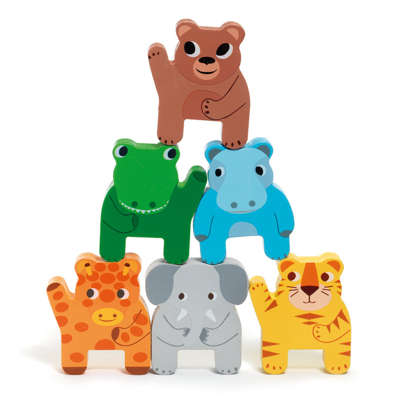 Djeco Wooden Pull-Along Trains – Jungle, Farm & Creafarm
