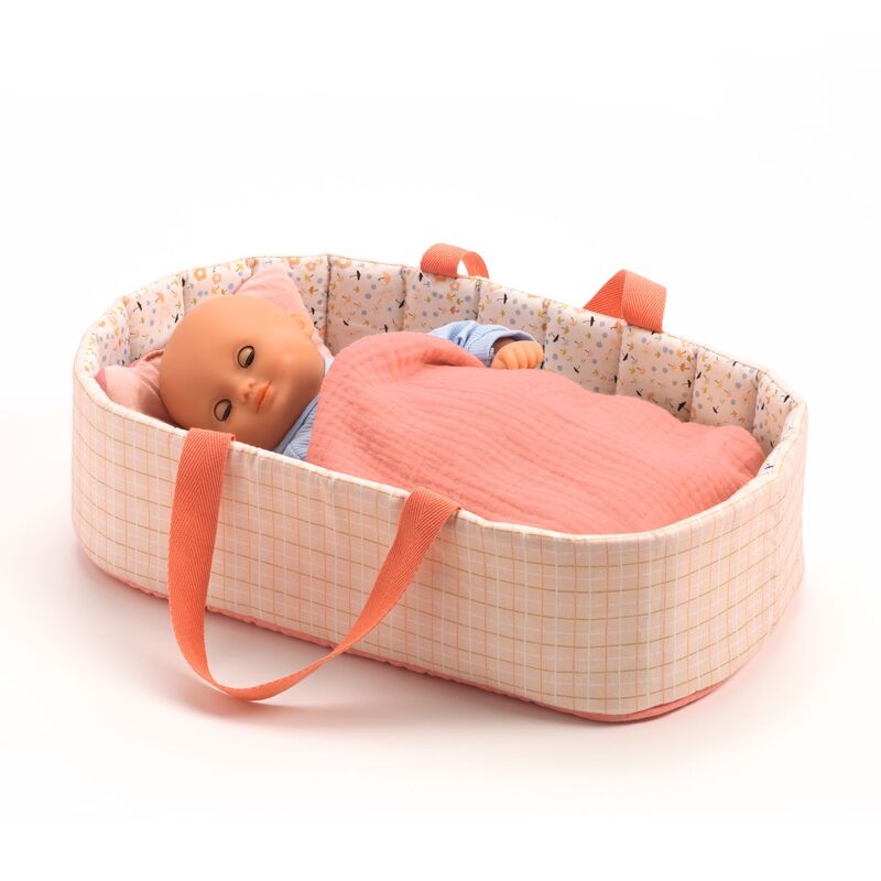 Pink Lines Baby Pomea Doll Bassinet