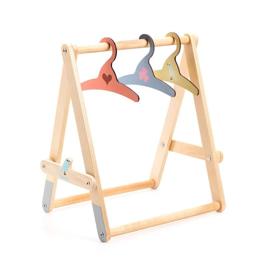 Baby Pomea Doll's Clothing Rack with Hangers