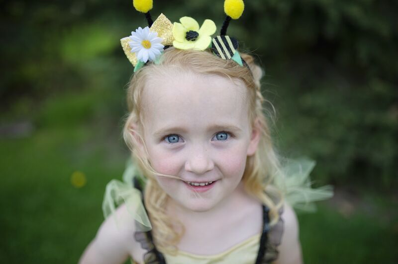 Bumble Bee Dress & Headband Size 3-4
