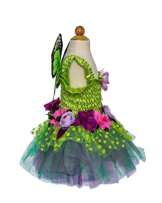 Green Fairy Blooms Deluxe Dress with Wings