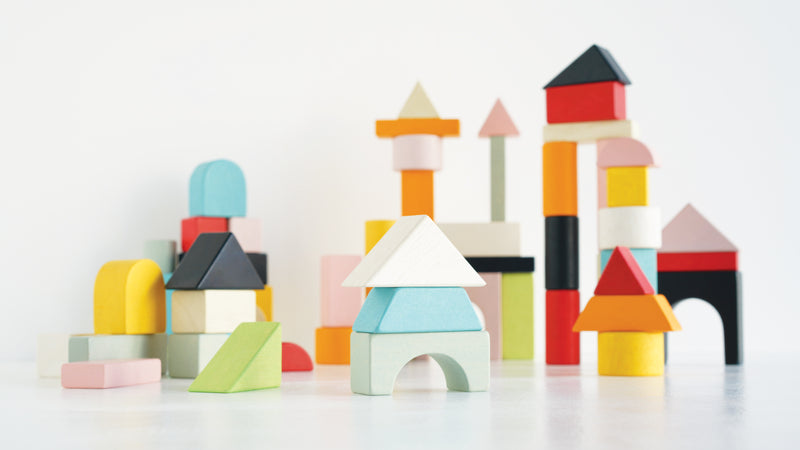 Colourful Building Blocks & Bag - 60 Piece