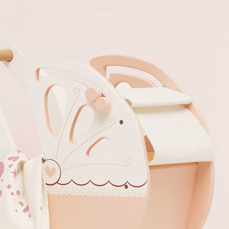 Retro Wooden Doll Pram