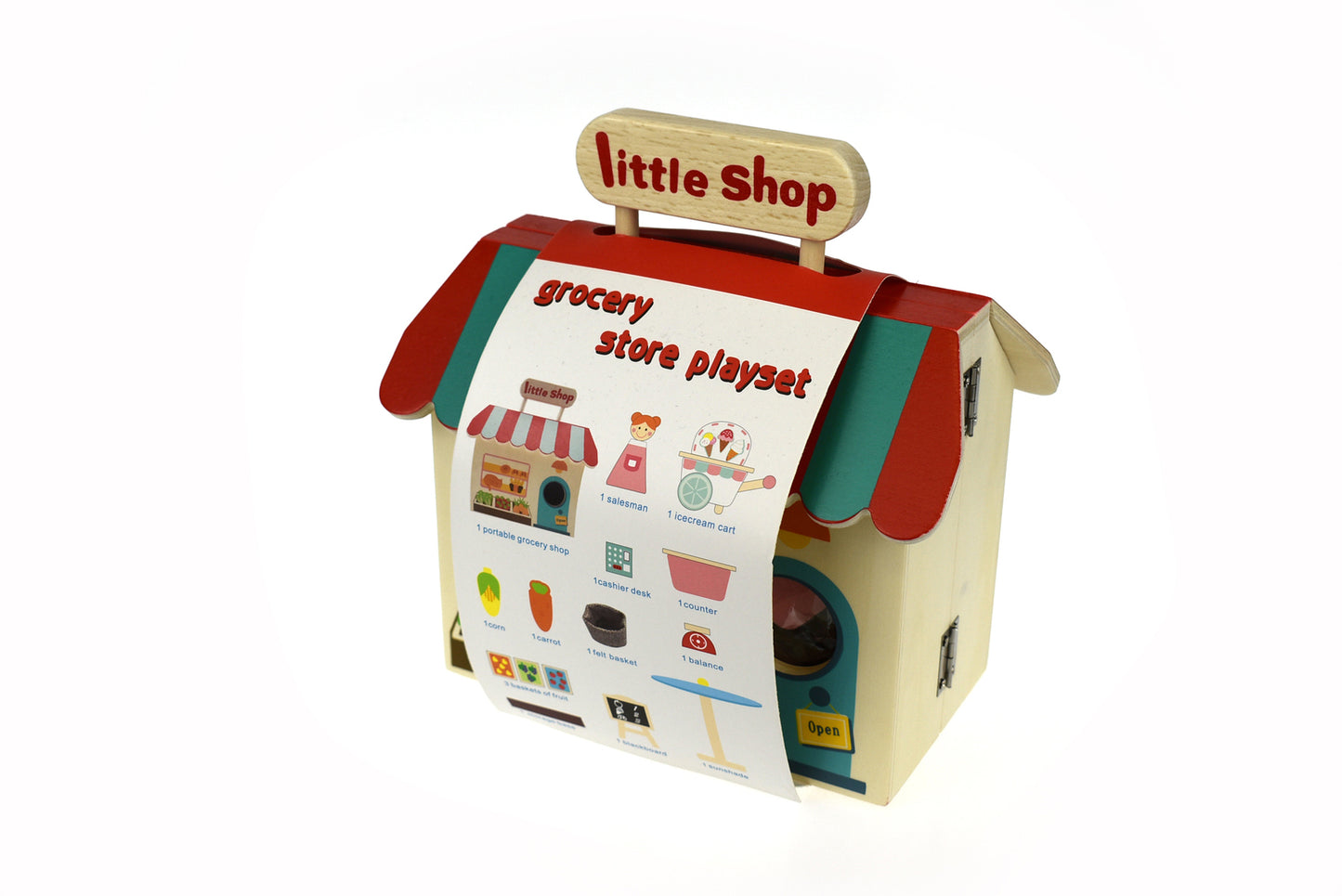 Grocery Store With Carry House - Compact Pretend Play Set
