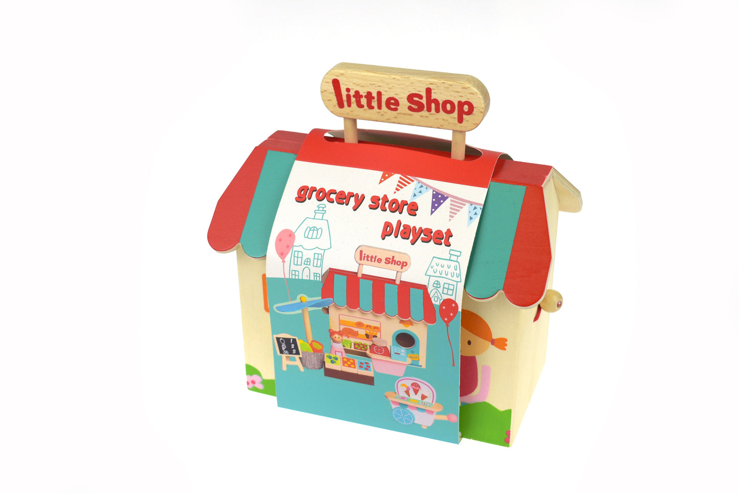 Grocery Store With Carry House - Compact Pretend Play Set