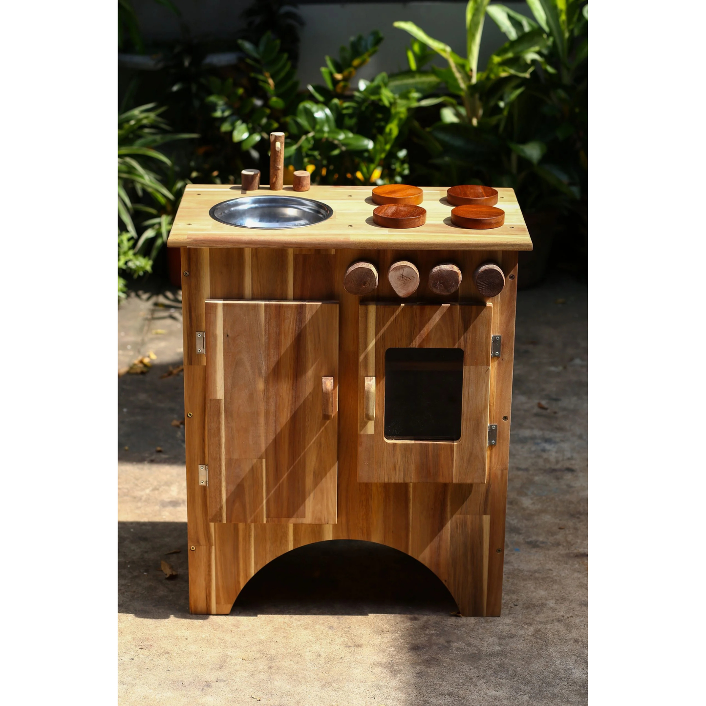 Qtoys Combo Wooden Stove & Sink – Montessori-Inspired Play Kitchen