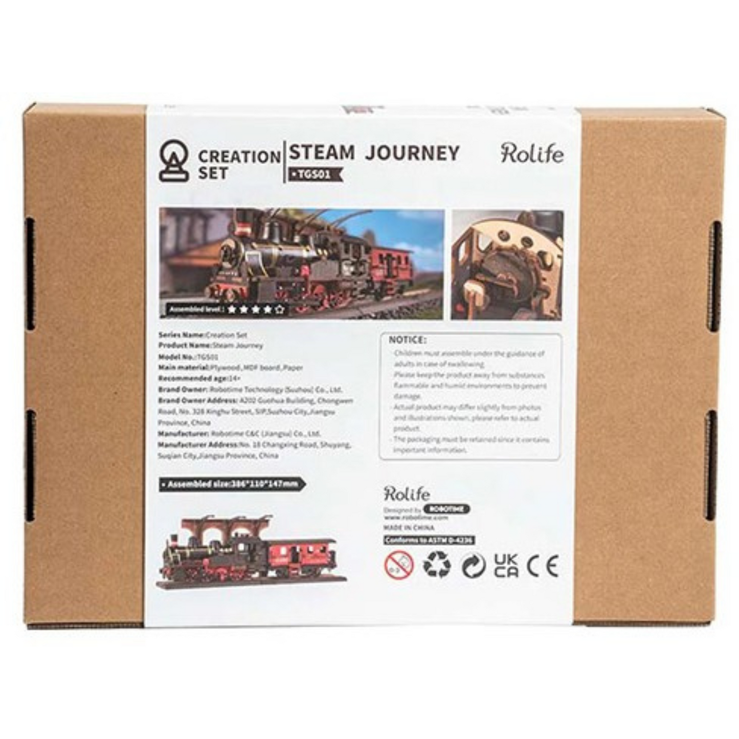 Rolife DIY Steam Journey - Wooden Model