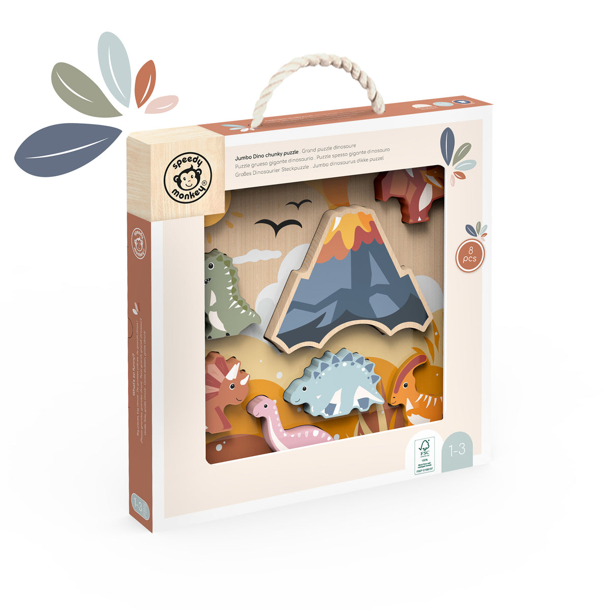 Wooden Dinosaur Chunky Puzzle