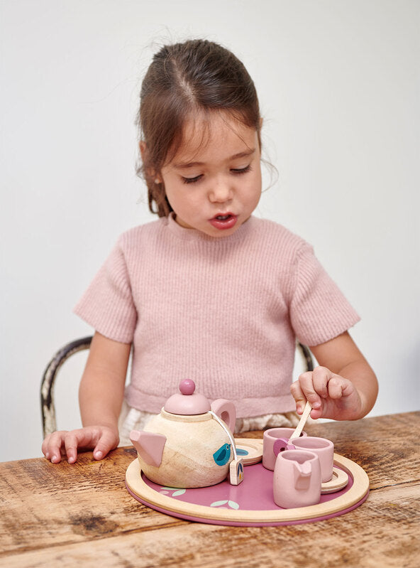 Tender Leaf Toys Birdie Tea Set – Wooden Pretend Play Set