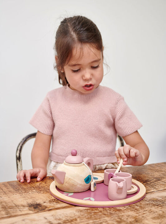 Tender Leaf Toys Birdie Tea Set – Wooden Pretend Play Set