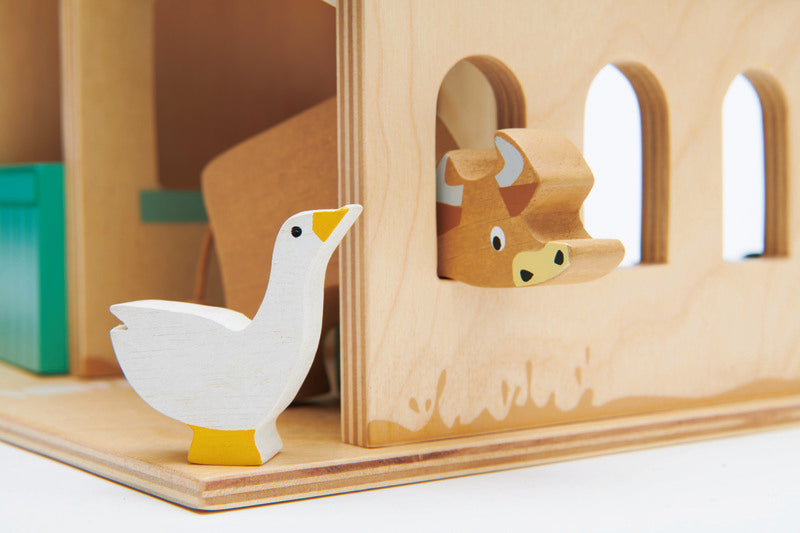 Wooden Chicken Coop and Chickens