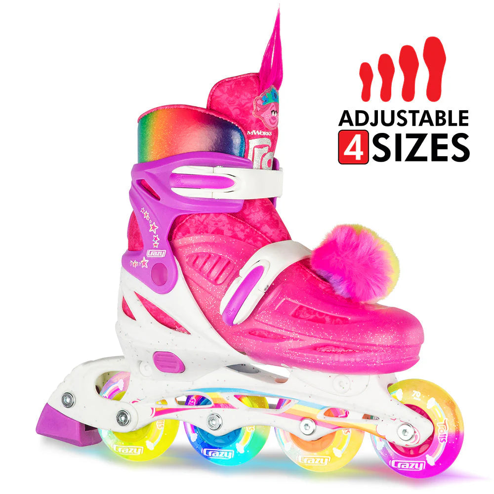 Crazy Skates Trolls Inline Skates (Poppy & Barb)