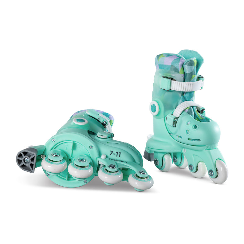 Yvolution Twista Skates – 2-in-1 Adjustable Learner & Inline Skates