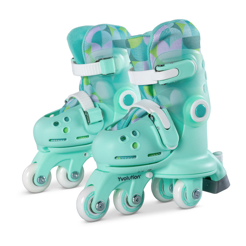 Yvolution Twista Skates – 2-in-1 Adjustable Learner & Inline Skates