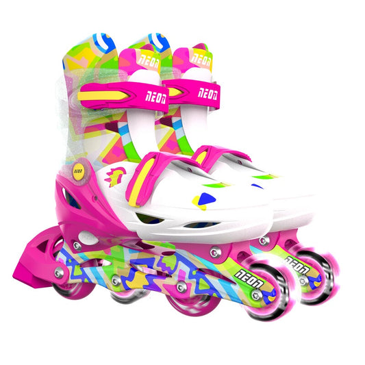 Yvolution Neon Combo Skates – 2-in-1 Adjustable Quad & Inline Skates
