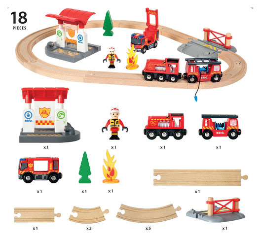 BRIO - Firefighter Set (18 pieces)
