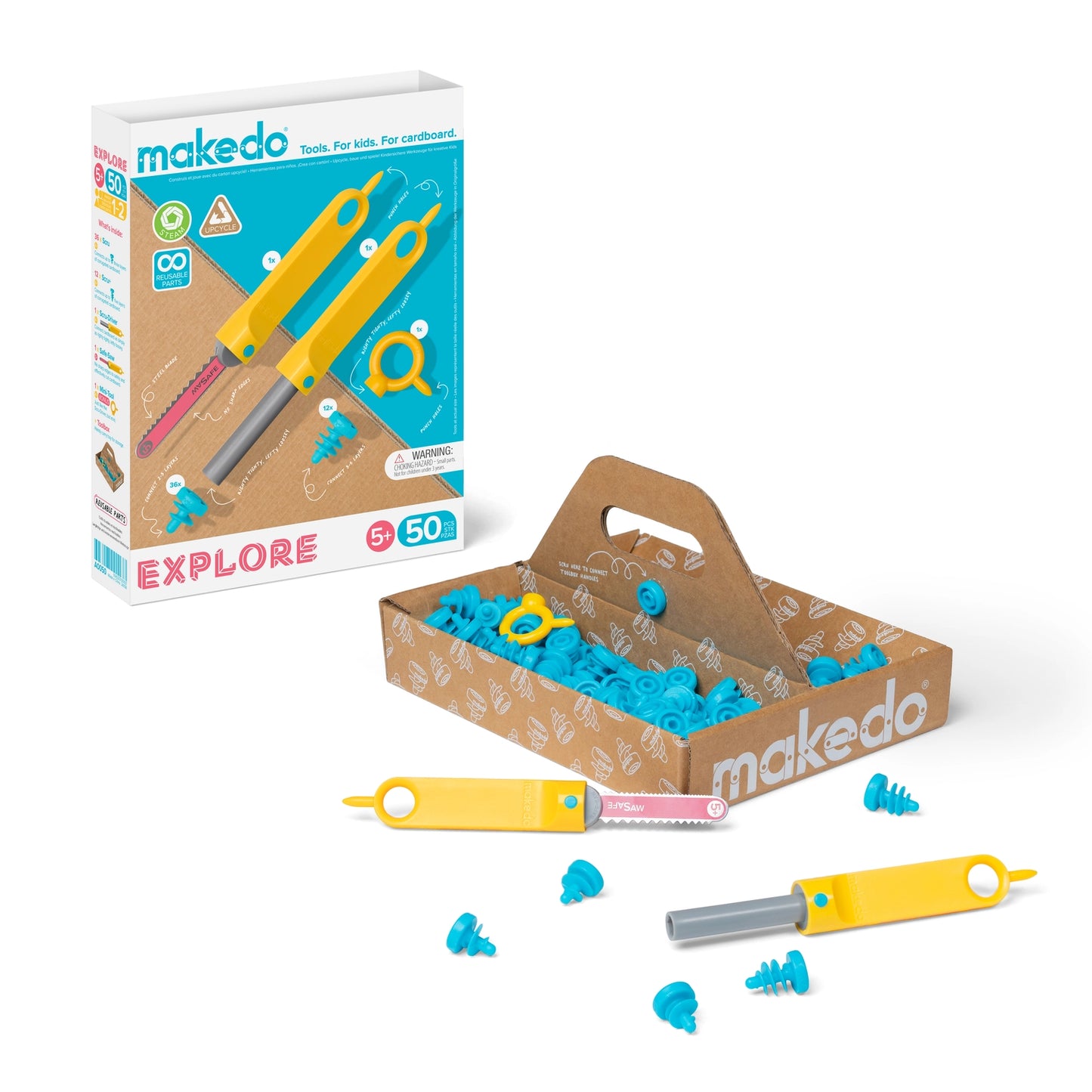Makedo Cardboard Construction Kit - Explore Edition
