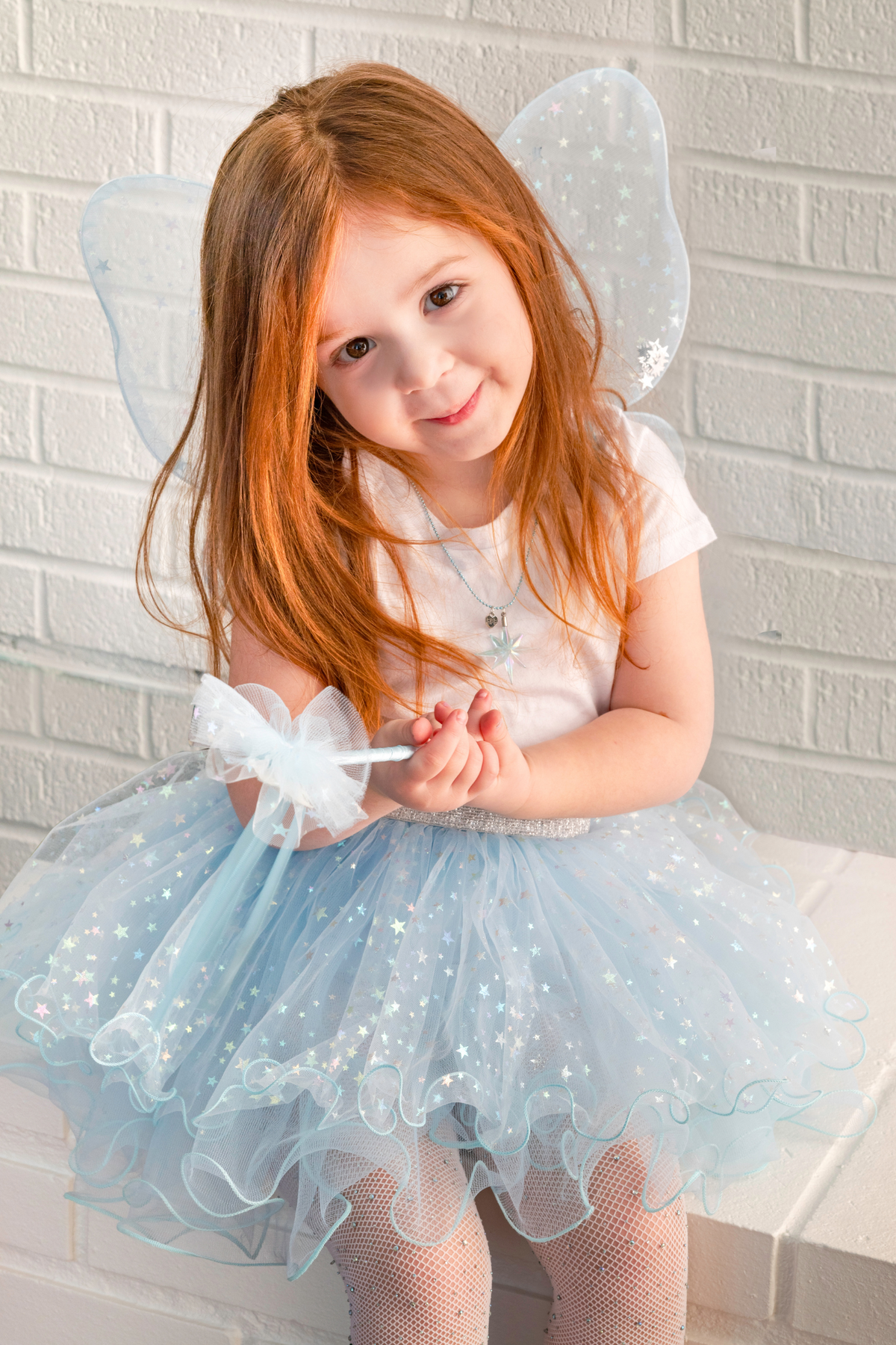Great Pretenders Celestial Fairy Skirt, Wings & Wand Set – Size 4–6. Top, footwear and other accessories shown are not included.