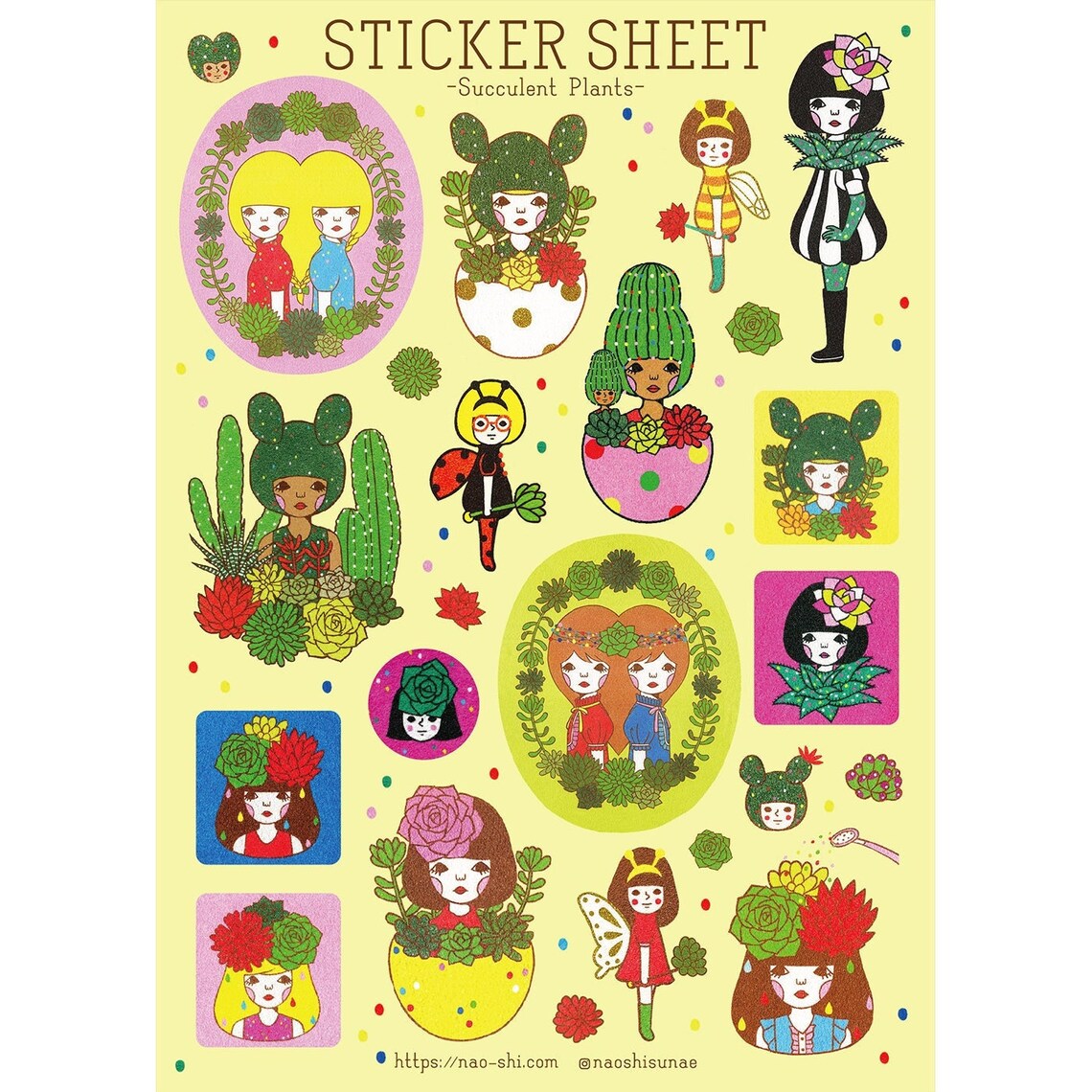 Naoshi Sticker Sheets - Whimsical Art