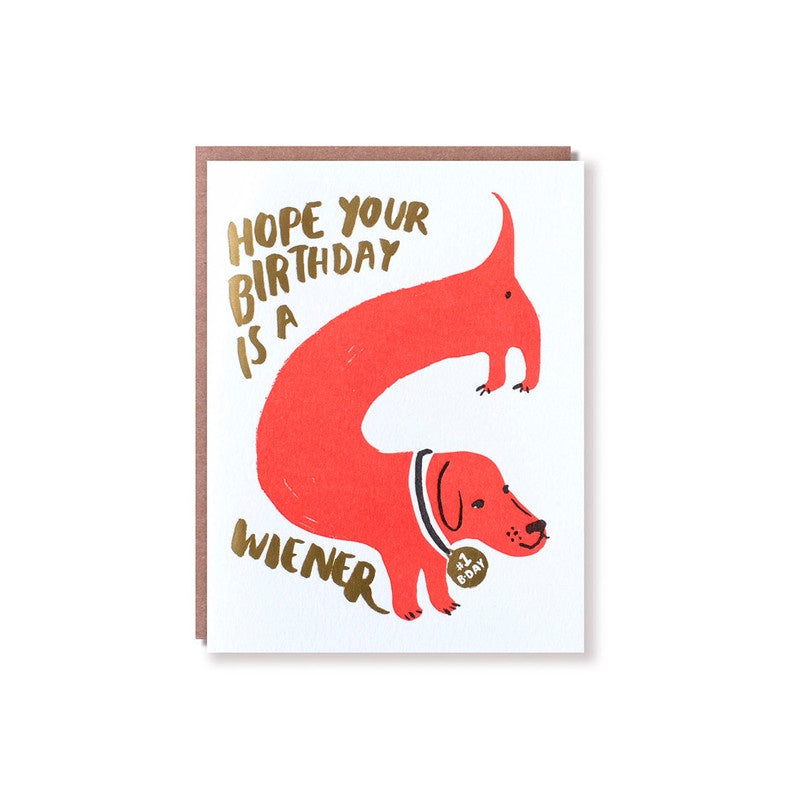 Weiner Dog Birthday Card