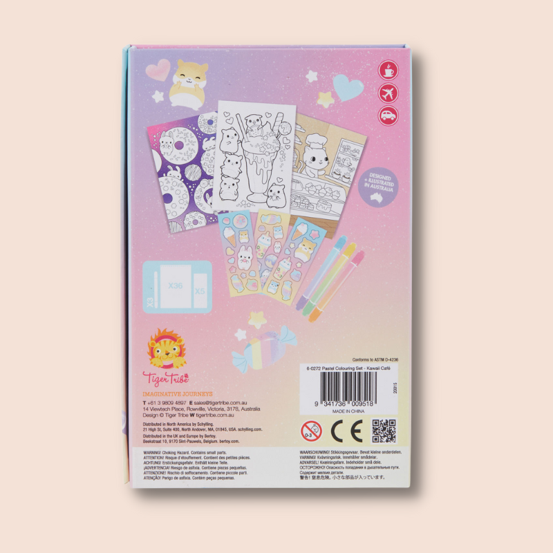 Pastel Colouring Set - Kawaii Cafe