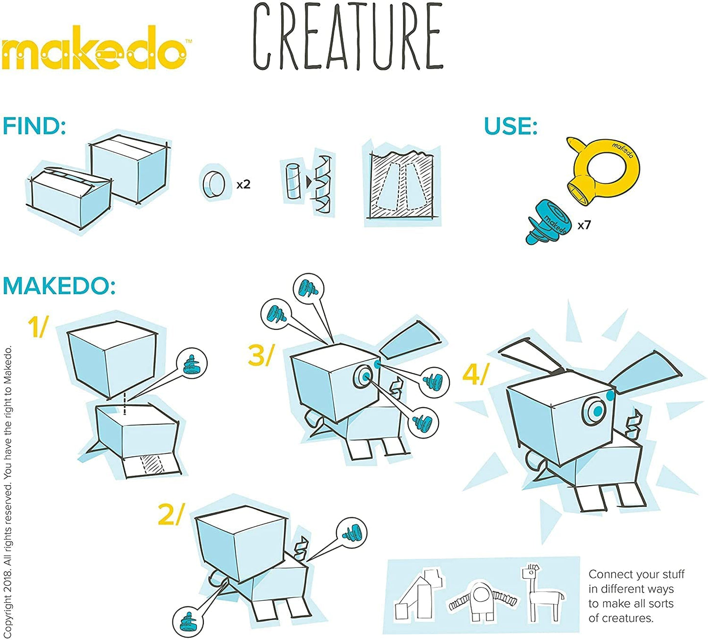 Makedo Cardboard Construction Kit - Explore Edition